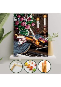 Resim Sayılarla Boyama Tuval Seti 40x50 Cm - Keman 