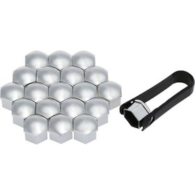 Resim Yunboo 21mm Evrensel Jant Somun Kapağı, Abs Plastik, Çorozyondan Koruma, Renk Seçenekli, 20 Adet + Çıkarma Aracı 