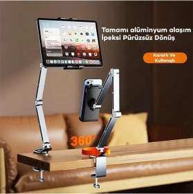 Resim Ally 360 Dönebilen Katlanır Masaüstü Tablet Ve Telefon Tutucu- 5775 