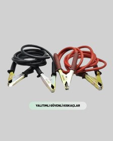 Resim 1200 Amper Akü Takviye Kablosu 2 Metre İzoleli Bakır Uçlu 