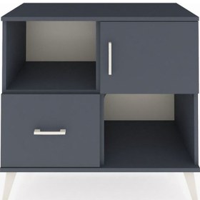 Resim Hyperion Şifonyer 2 Raflı Tek Çekmeceli Tek Kapaklı 88x44x80 Antrasit-antrasit Antrasit 