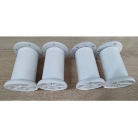 Resim decobay Kaliteli Sağlam Lüks Koltuk Kanepe Dolap Ayak Beyaz Renk Ayarlanabilir Jumbo Model 4 Adet 