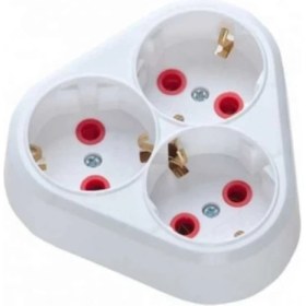 Resim Layfhex Papatya Golyat Topraklı Üçlü Priz Çoğaltıcı 3'lü Fiş Çoğaltma Beyaz 