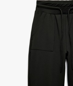 Resim Koton Yüksek Bel Rahat Kalıp Bağcıklı Cepli Jogger Eşofman Altı Siyah 5sak40213nk Siyah 