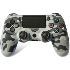 Resim Tenfowee Kamuflaj Gri Ps4 Kablosuz Oyun Kolu - 6 Eksenli Jiroskop, 3.5mm Ses Girişi, Led Işık Şeridi, Abs Malzeme, 800mah Pil 