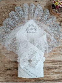 Resim Tomuycuk Puset Örtüsü Bebek Kundağı Unisex Bebek Dış Kundak Battaniyesi Hastane Çıkışı Kundak Battaniye 