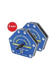 Resim Çırak-50m/a Manyetik Kaynak Gönyesi 2 Adet On-off Anahtarlı 6 Açılı, 35-50 Kg Kaynak Tutucu Mıknatıs 