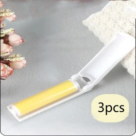Resim Yaleker Sarı Silikon-plastik Tüy Temizleme Roller Seti - 3 Adet Mini Fırça 