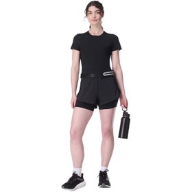 Resim Sweaty Betty New Mid Price Point Running Sh Kadın Siyah Koşu Tişört 