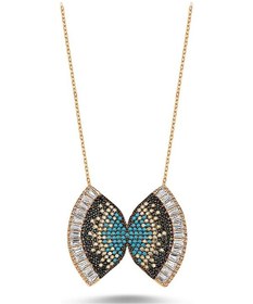 Resim Kelebek Model Zirkon Taş Hayalet Kolye 