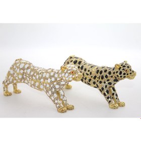 Resim Swarovski Taşlı Tekli Leopar Model 4 