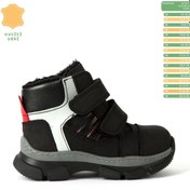 Resim Kidata design Blacky Siyah Hakiki Deri Ortopedik Erkek Çocuk Bot 