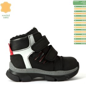 Resim Kidata design Blacky Siyah Hakiki Deri Ortopedik Erkek Çocuk Bot 