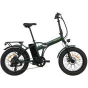 Resim Bisan F2 E-Folding Katlanır Elektrikli Bisiklet Haki Yeşil Sarı E-Bike 