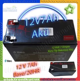 Resim Ttec Çocuk Akülü Araba Için 12v 7ah 12 volt 7 amper Çocuk Oyuncak Araba Araç Aküsü Pili Bataryası 
