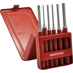 Resim İzeltaş IZELTAS Düz Pim Zımba Takımı Boyalı 6 Parça 