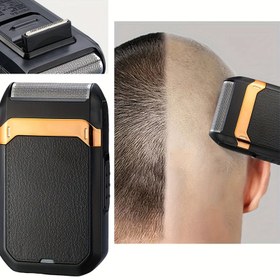 Resim USB Şarj Edilebilir Erkek Elektrikli Tıraş Makinesi - Kablosuz, LCD Ekranlı Pop-Up Sakal Düzeltici, 600mAh Lityum Pil, Baba ve Koca İçin İdeal Hediye 