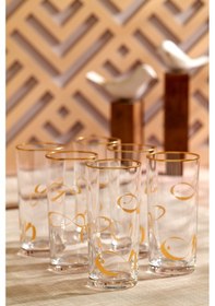 Resim Balık Motifli Cam Rakı Bardağı 6'lı Set 