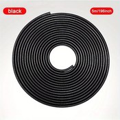Resim Motion003 1 Rulo 5 Metre 196 İnç Siyahtı Araba Kapı Kenarı Çarpışma Koruma Şeridi Dekoratif Kapak Altı Önleyici Dolgu Şeridi Evrensel Yapıştırıcısız 