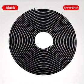 Resim Motion003 1 Rulo 5 Metre 196 İnç Siyahtı Araba Kapı Kenarı Çarpışma Koruma Şeridi Dekoratif Kapak Altı Önleyici Dolgu Şeridi Evrensel Yapıştırıcısız 