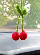 Resim Mony Tasarım Amigurumi Kiraz El Emeği Araba Süsü Dikiz Aynası 
