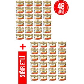 Resim Purina Gourmet Gold Kıyılmış Sığır Etli Premium Yetişkin Kedi Konservesi 48 x 85 G 