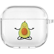 Resim mooodcase 3. Nesil Uyumlu Yogi Avokado Desenli Premium Silikonlu Şeffaf Kılıfı 