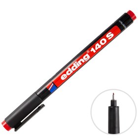Resim Edding 140 S Permanent Asetat Kalemi 0.3 mm Uçlu Kırmızı 10 Adet 