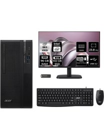 Resim Acer Veriton S2720G Core I5 14400 96GB 512GB SSD 23.8" Fhd Freedos DTR1PEM002P497 Masaüstü Bilgisayar & Per4 USB 