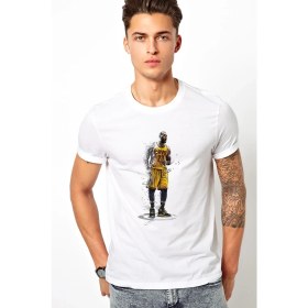 Resim Qivi Cavs Basketci Spor Baskılı Beyaz Erkek Örme Tshirt 