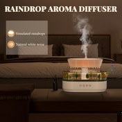 Resim Şarj Edilebilir Ultrasonik Aromaterapi Difüzörü, 7 Renkli Gradyan Aydınlatma, Ses Dalgası Teknolojisi, Yağmur Damlası Müziği, 12 Sis Modu, USB Şarj, Ev Dekoru ve Esansiyel Yağ Difüzörü Fonksiyonu, Aromaterapi Cihazı, Ultrasonik Nemlendirici 