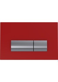 Resim Vıvente Cam-metal Yatay Kumanda Paneli - Kırmızı Cam 