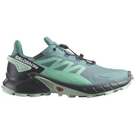Resim Salomon Supercross 4 Gore-tex Kadın Patika Koşu Ayakkabısı Turkua Turkuaz 