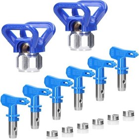 Resim Konesam 6'li Tungsten Çelik Püskürtme Nozul Seti + 2 Adet Yedek Yuva - Çeşitli Boyutlarda 