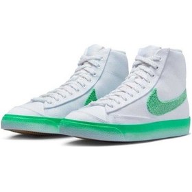 Resim Nike Blazer Mid 77 Spring Green Kadın Sneaker Ayakkabı Beyaz 