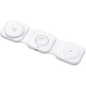 Resim Yunboo 3'ü 1 Arada Katlanabilir Kablosuz Şarj İstasyonu - İphone, Airpods, Watch Uyumlu 