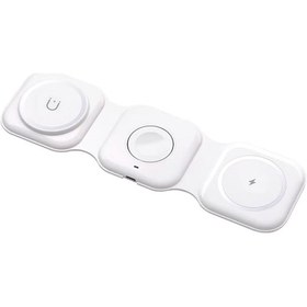 Resim Yunboo 3'ü 1 Arada Katlanabilir Kablosuz Şarj İstasyonu - İphone, Airpods, Watch Uyumlu 