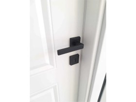 Resim Siyah Kare Rozetli Oda Kapı Kolu (1 Takım= 2 Adet Arkalı/önlü) 