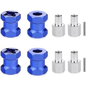 Resim Youtek Alüminyum Kombinasyon 12mm Çap 15mm Genişletilmiş, Mavi, Axial Scx10 D90 90046 Tamiya Mst 1/10 Araçlar İçin 