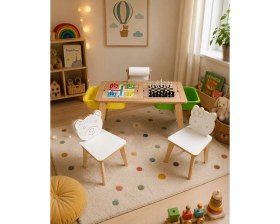 Resim Asrimo Marin Kontraplak Satranç ve Ludo Setiaktivite Masası 