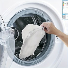 Resim 1/2 adet, Çamaşır makinesi şapka temizleme kafesi, file çantalı şapka yıkayıcı, beyzbol şapkası temizleme kılıfı/temizlik koruma kafesi, çeşitli şapkalar için uygun 