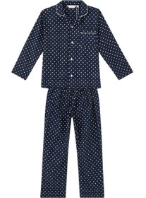 Resim Çocuklar için Puantiye Desenli Pijama Takımı - 9-10Y 