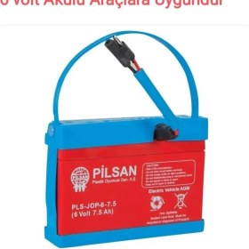 Resim Pilsan 6 Volt Uzun Kablolu Soketli Akü 7.5 Ah Yüksek Performanslı Motosiklet Bataryası 