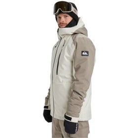 Resim Quiksilver Mission Block Jk Erkek Beyaz Snowboard Ceketi 