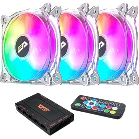 Resim DF CF8 Pro A-RGB 3x12CM Fan Kit (3’lü) + Kontrolcü + Uzaktan Kumanda 