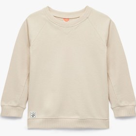 Resim Erkek Bebek Pamuklu Şardonlu Uzun Kollu Bisiklet Yaka Sweatshirt 