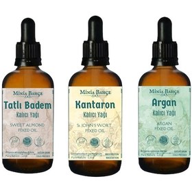 Resim Minia Bahçe Tatlı Badem Yağı+ Kantaron Yağı+ Argan Yağı 3'lü Set 3 x 30 ML 