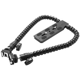 Resim Tenfowee Slr Ve Akıllı Telefon İçin Universal Çift Ayağa Aluminium Flış Ve Canlı Yayın Stantı - 360 Derece Döner Esnek Kollü 