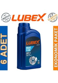Resim Lubex Brake Fluid Dot 3 Fren Hidrolik Yağı 500 Ml 6 Adet 