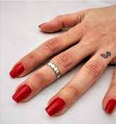 Resim Türkan Accessories Gümüş Kaplama Kararmaz Tam Tur Kalp Figür Alttan Ayarlı Eklem Yüzük Standart Gümüş 